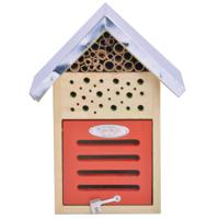 Esschert Design Insectenhotel - rood - hout en RVS - 24 cm