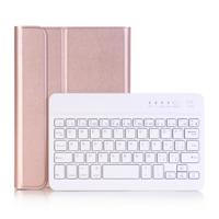 A05B Bluetooth 3 0 ultradunne ABS afneembare Bluetooth toetsenbord lederen draagtas voor iPad Mini 5/4/3/2 met houder (Rose goud)
