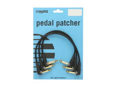 Klotz PP-AJJ0030 patchkabel 30 cm ongebalanceerd haaks 6.35mm (set van 3)