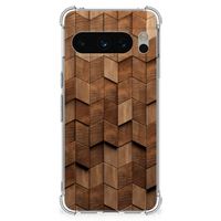 Stevig Telefoonhoesje voor Google Pixel 8 Pro Wooden Cubes