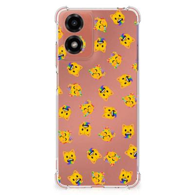 Doorzichtige Silicone Hoesje voor Motorola Moto G24 | G24 Power | G04 Katten Emojis