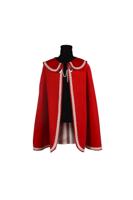 Prinsenmantel lang rood-zilver
