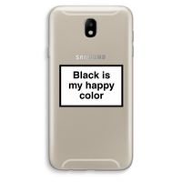 Black is my happy color: Samsung Galaxy J7 (2017) Transparant Hoesje
