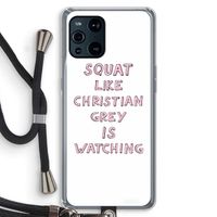Christian Grey: Oppo Find X3 Pro Transparant Hoesje met koord