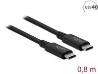DeLOCK 86979 USB-kabel 0,8 m USB4 Gen 3x2 USB C Zwart - thumbnail