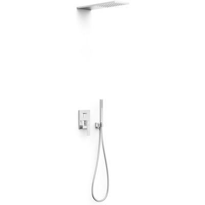 Regendouche set Tres Slim | Inbouw | Mengkraan | 2-weg | Vierkant | Chroom
