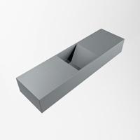 Mondiaz TYNE Fontein - 80x23x12cm - wasbak midden - zonder kraangaten - solid surface - Plata TYNE20011PLATA