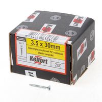 Kelfort Spaanplaatschroef platverzonken kop verzinkt pozidriv voldraad 3.5 x 30mm - thumbnail