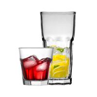 Uniglass Water/drinkglazen set Marocco - 12x stuks - glas - 280/230 ml - water/longdrink glazen