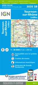 Wandelkaart - Topografische kaart 3035SB Tounon-sur-Rhône - Satillieu | IGN - Institut Géographique National