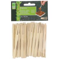 Hapjes/sate prikkers/spiesjes - bamboe hout - 72x stuks - 9 cm - amuse/bbq/feestje   -