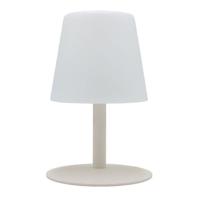 STANDY MINI CREAM Snoerloze tafellamp met crèmekleurige stalen voet - warm wit / koud witte LED voet