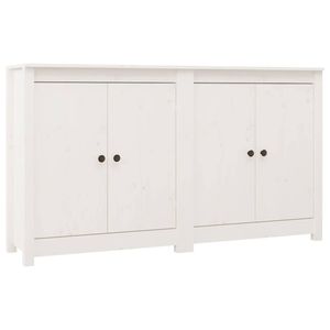 The Living Store Dressoir - Grenenhout - 70x35x80 cm - Wit