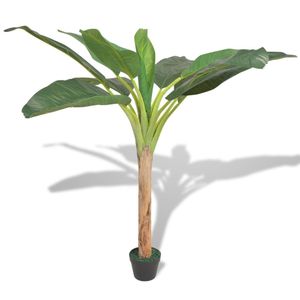 VidaXL Kunst bananenboom plant met pot 150 cm groen
