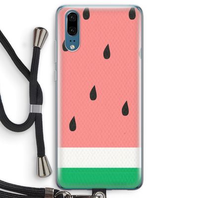 Watermeloen: Huawei P20 Transparant Hoesje met koord