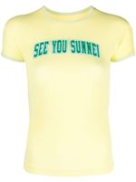 Sunnei t-shirt à détail de slogan - Jaune - thumbnail