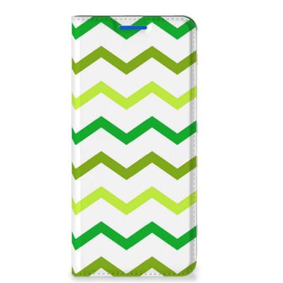 OPPO Reno6 5G | Hoesje met Magneet | Zigzag Groen OPPO Reno6 5G | Hoesje met Magneet | Zigzag Groen