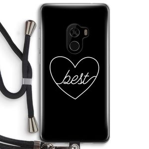 Best heart black: Xiaomi Mi Mix 2 Transparant Hoesje met koord