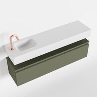 Toiletmeubel Mondiaz Andor | 120 cm | Meubelkleur Army | Lex vrijhangend wastafel Talc Links | 1 kraangat