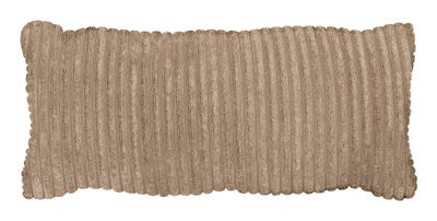 WOOOD Sierkussen 'Bean' 30 x 70cm, Rib, kleur Travertin