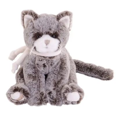 Bukowski pluche kat/poes knuffeldier - grijs - zittend - 25 cm