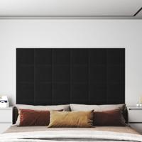 VidaXL Wandpanelen 12 st 1,08 m² 30x30 cm stof zwart VidaXL Wandpanelen 12 st 1,08 m² 30x30 cm stof zwart