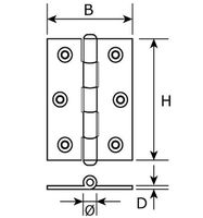 SMALSCHARNIER 60X35MM RVS