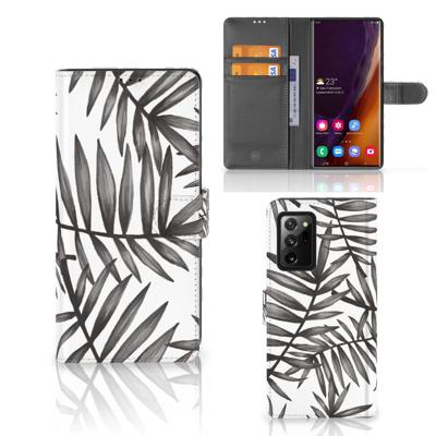 Samsung Galaxy Note20 Ultra Hoesje Leaves Grey Samsung Galaxy Note20 Ultra Hoesje Leaves Grey