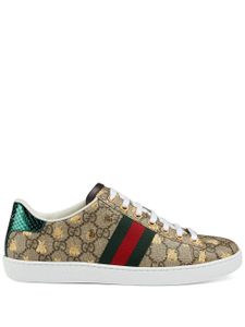 Gucci baskets Ace à bande Web - Tons neutres