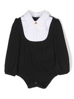 Elisabetta Franchi La Mia Bambina body à col plastron - Noir