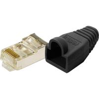 LogiLink MP0012 RJ45-connector Cat 5e, afgeschermd Stekker, recht Aantal polen: 8P8C Zwart 100 stuk(s) - thumbnail