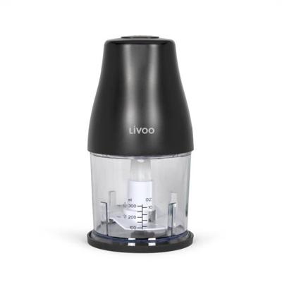 Hakmachine - LIVOO - 300 ml - 400 W - 1 snelheid en turbofunctie - 2 roestvrijstalen messen - Zwart