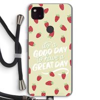 Don't forget to have a great day: Pixel 4a 5G Transparant Hoesje met koord
