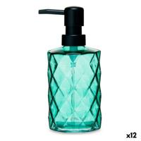 Zeepdispenser Berilo Groen Kristal Plastic Diamant 360 ml 410 ml 9 x 18 x 7 cm (12 Stuks)