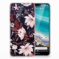 Smartphone hoesje Nokia 7.1 Watercolor Flowers