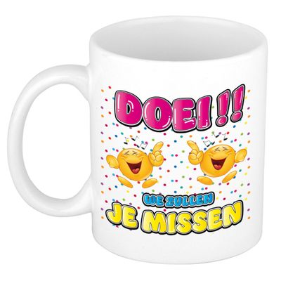 Cadeau mok voor collega - afscheid - keramiek - 300 ml - we zullen je missen