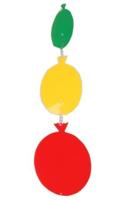 Mobiel rood/geel/groen ballonnen