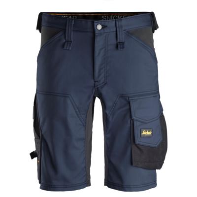 Snickers Workwear stretch korte broek - 6143 - donkerblauw/zwart - maat 48