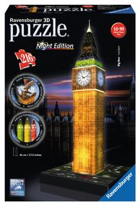Ravensburger 3D-puzzel Big Ben Night Edition - 216 stukjes