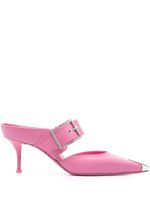 Alexander McQueen mules à bout métallique 75 mm - Rose