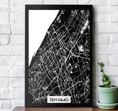 Den Haag topografische kaart canvas