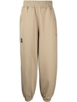 izzue pantalon de jogging Label en coton à patch logo - Marron