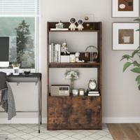 Boekenkast met Lade Vrijstaande Kast met 3-Laags Open Plank Displayplank met Anti-Kantelkits voor Woonkamer Kantoor
