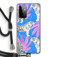 Tijger: Samsung Galaxy A72 5G Transparant Hoesje met koord