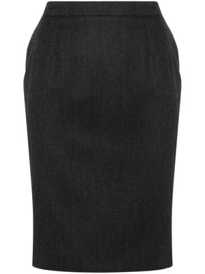 Valentino Garavani Pre-Owned jupe crayon en laine (années 1990) - Gris