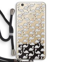 Zwanen: Huawei Ascend P8 Lite (2017) Transparant Hoesje met koord