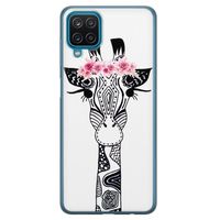 Samsung Galaxy A12 siliconen telefoonhoesje - Giraffe