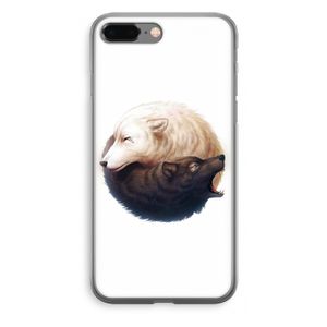 Yin Yang Wolves: iPhone 8 Plus Transparant Hoesje