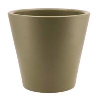 DK Design bloempot/plantenpot Vinci - olijfgroen mat - voor kamerplant - D22 x H24 cm - Plantenpotten