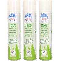 Milieuvriendelijke sneeuwspray - 3x - wit - 300 ml - spuitsneeuw - kunstsneeuw